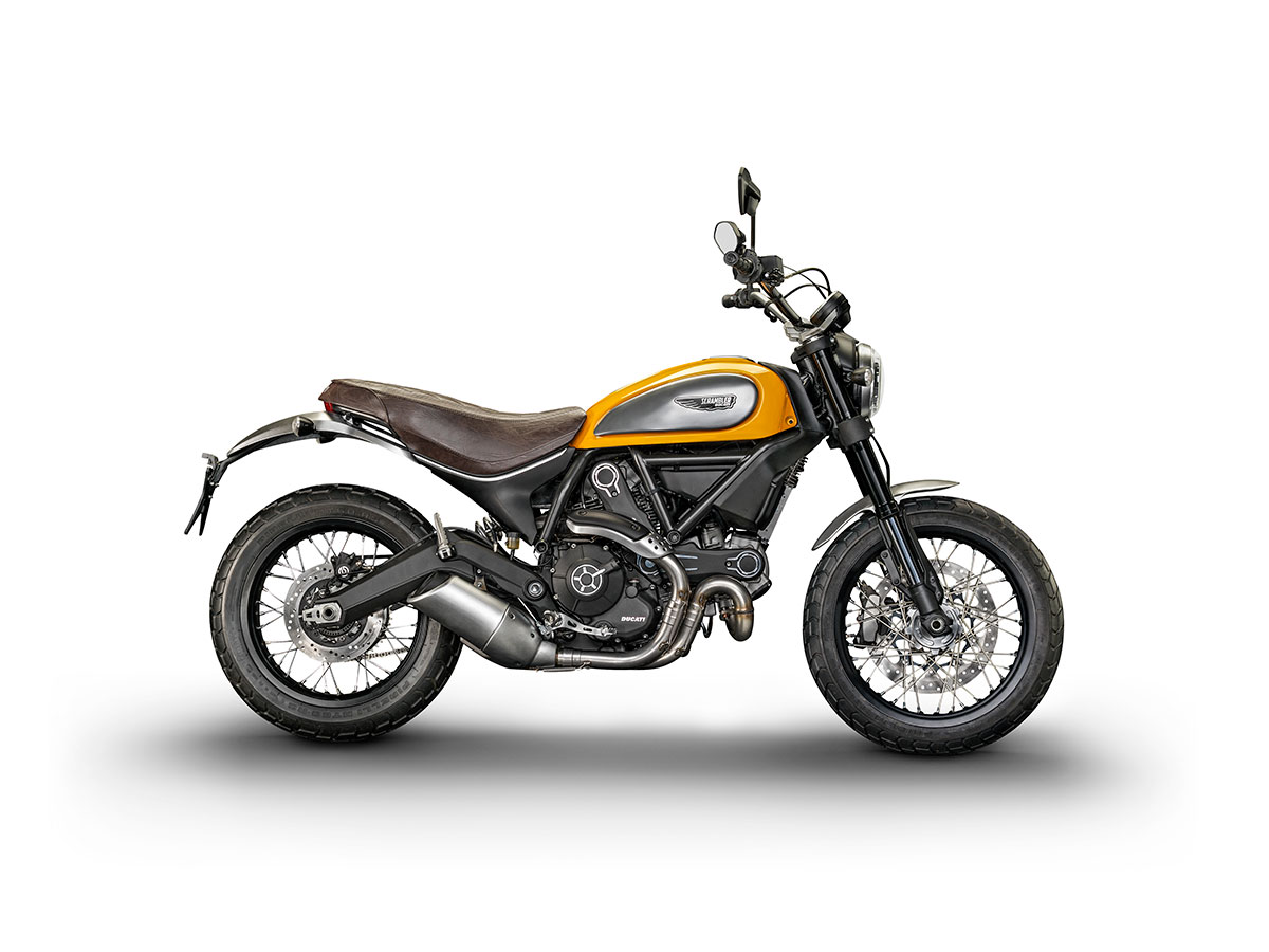 Le Scrambler Ducati en version "Classic". Il plaira au genre BCBG.