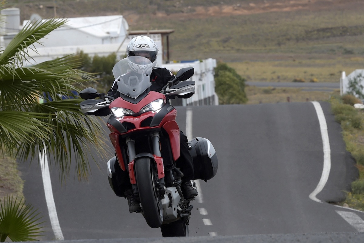 La Multistrada 1200 DVT en pleine action.