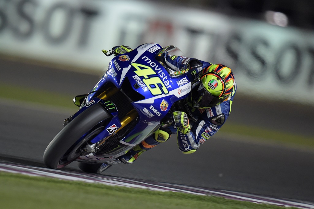 Rossi lorsqu'il a gagné son premier GP de 2015, au Qatar.