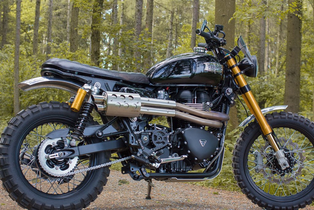 Un Scrambler farci avec des suspensions Ohlins... entre autres