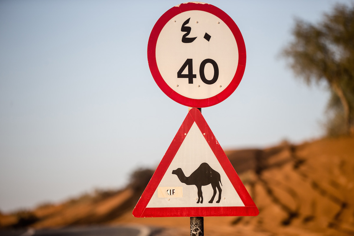 dubai panneau de signalisation