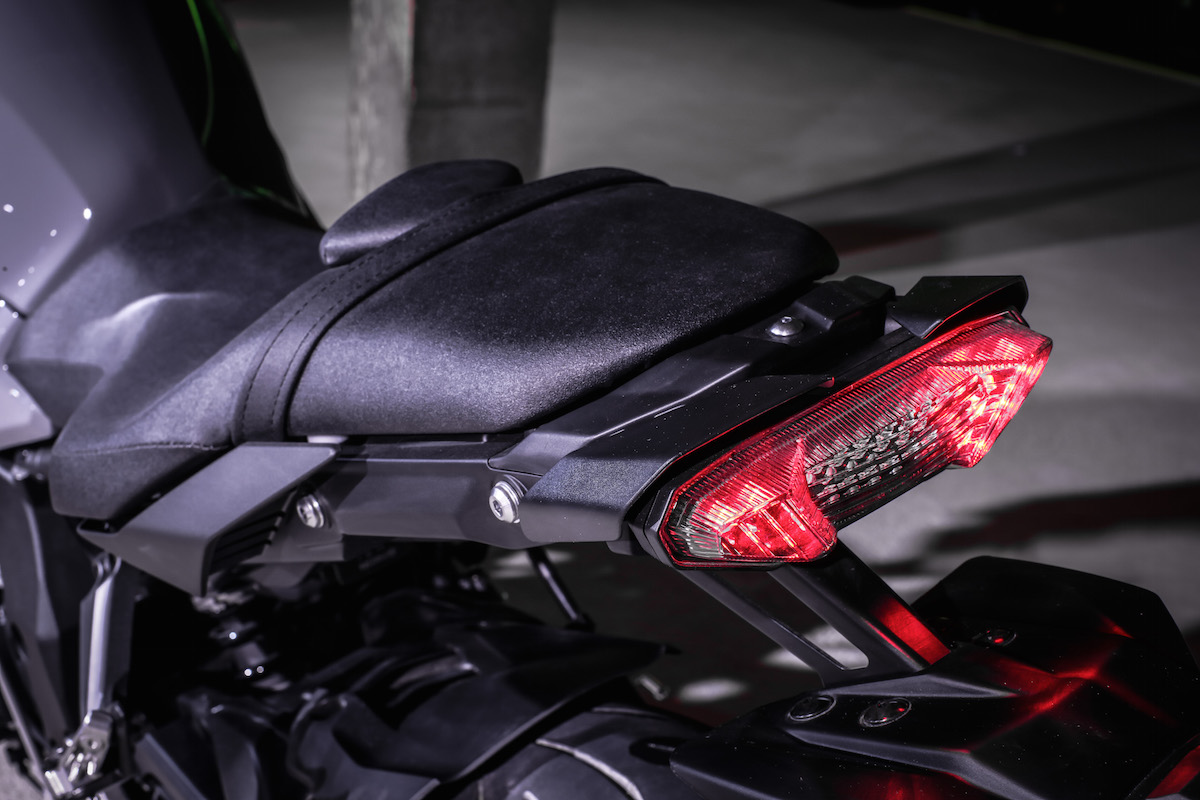 La queue de la Yamaha MT-10