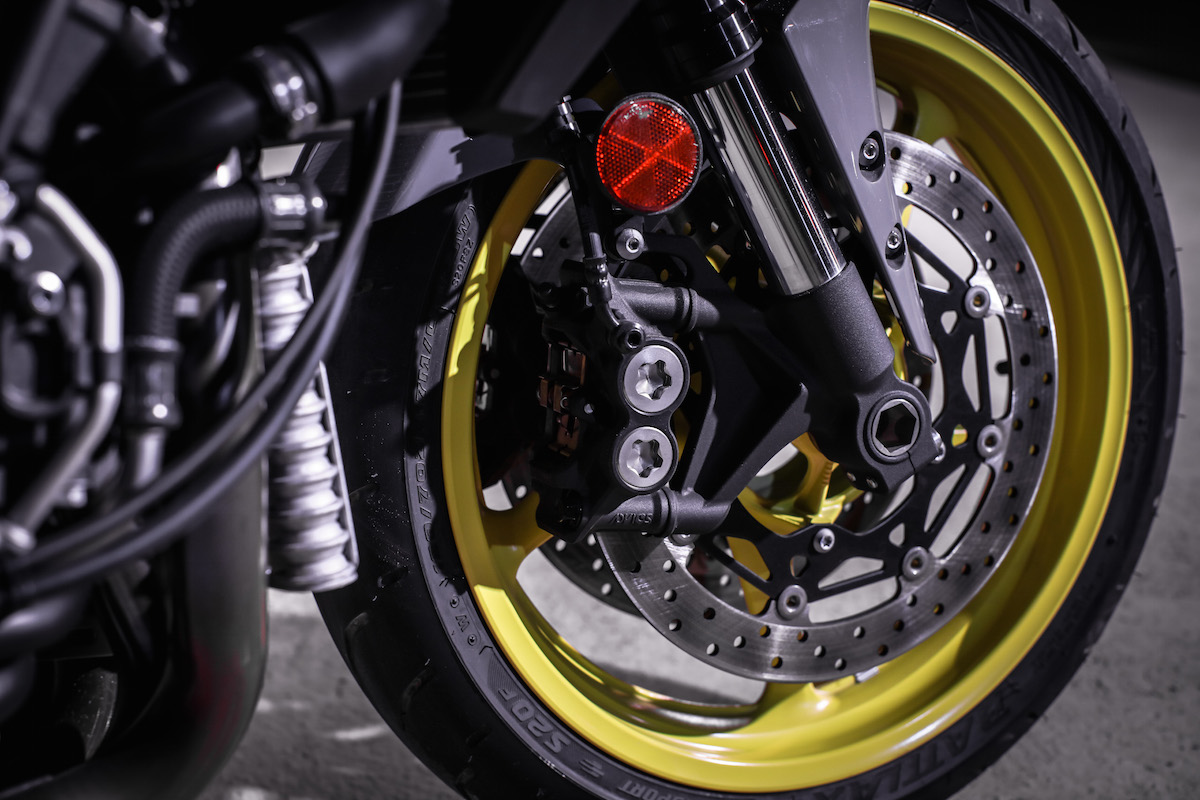 Les freins avant de la Yamaha MT-10