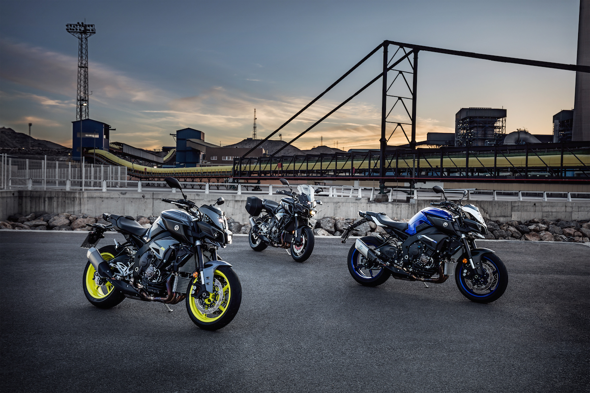 Les trois couleurs de la Yamaha MT-10