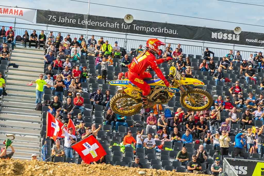 Grand Prix motocross de Suisse, Jeremy Seewer sur le podium