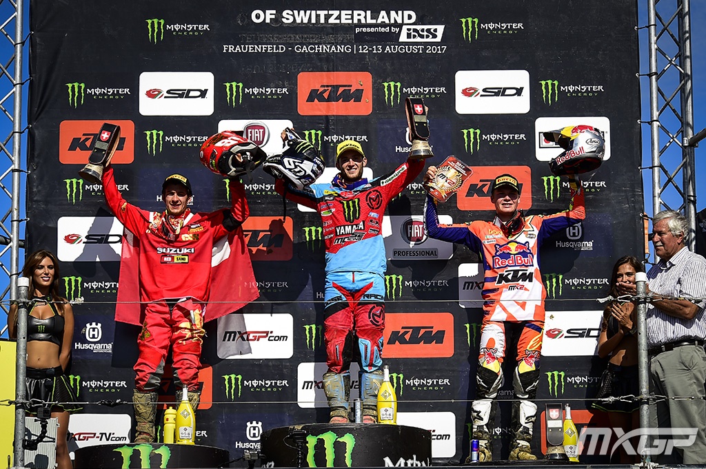 Jeremy Seewer sur le podium