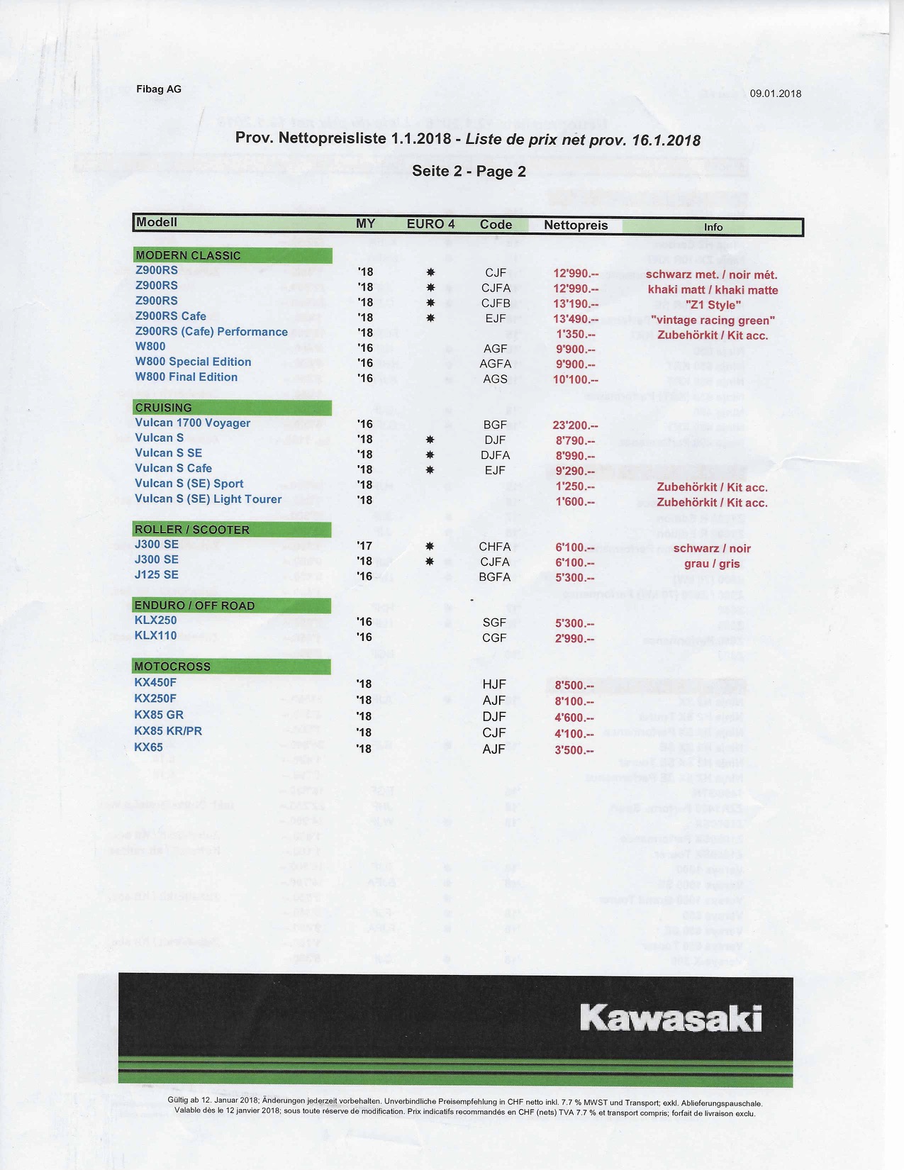 record pour Kawasaki