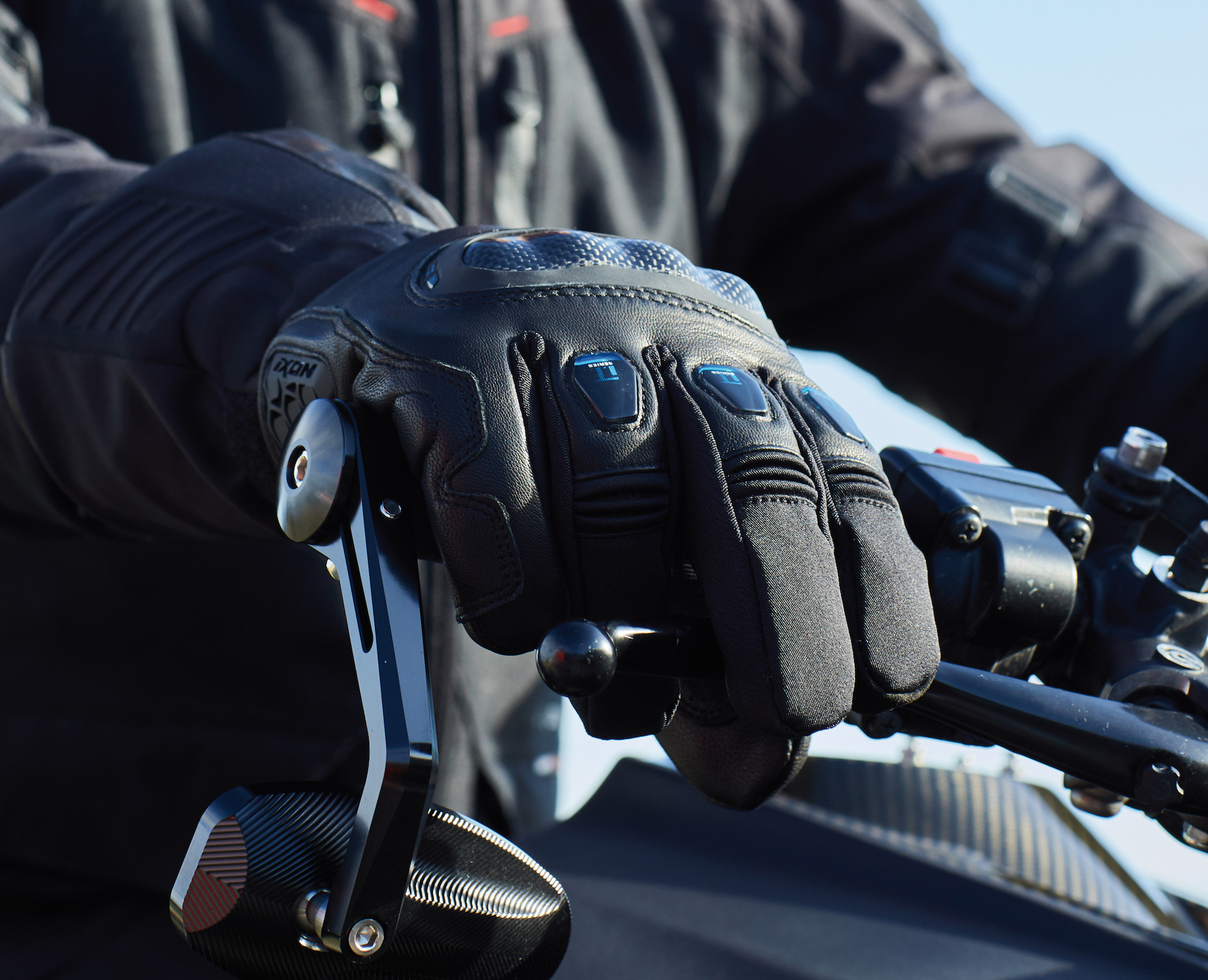 Gants chauffants moto intelligents Ixon IT-ASO Clim8 Noir Jaune