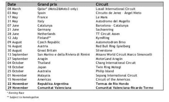 calendrier