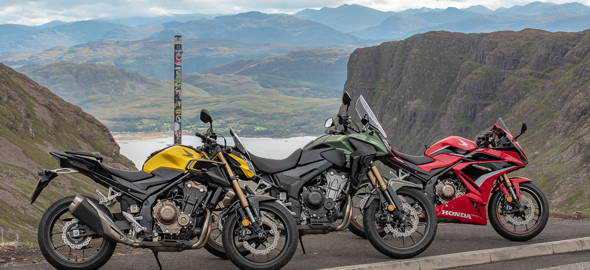 Roadtrip en Ecosse avec les nouvelles Honda 500