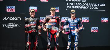 En Moto2 (moteurs Triumph), Ivan Ortola (team QJ Motor – R.O.M.E.A. – MSI, châssis Kalex) obtient la pole du Grand Prix d&rsquo;Allemagne au Sachsenring, devant le leader du championnat Manuel Gonzalez (Liqui Moly Dynavolt Intact, Kalex) et Izan Guevara (Blu Cru Pramac Yamaha, Boscoscuro)