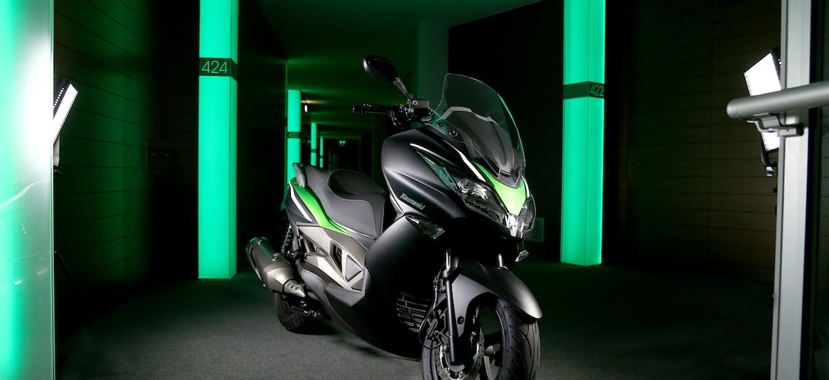 Un scooter chez les verts