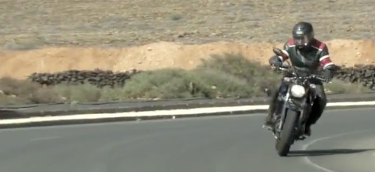 La Yamaha MT-07 à Lanzarote