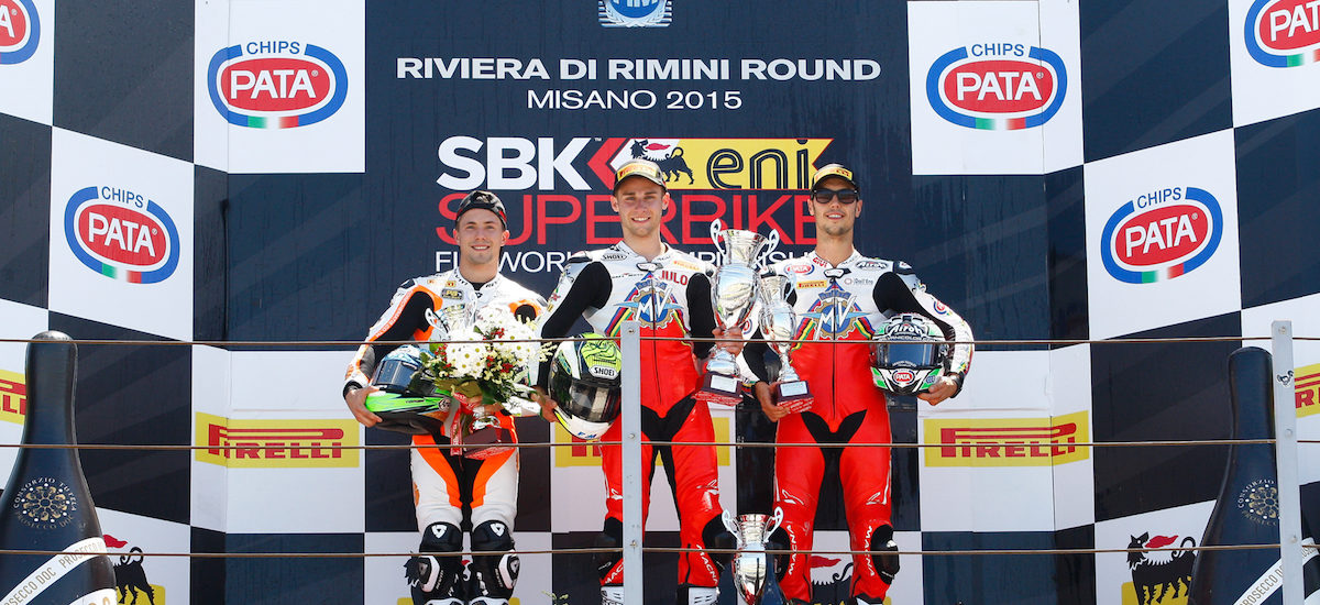 Belle victoire de Cluzel à Misano (Supersport), Biaggi 6e (Superbike)