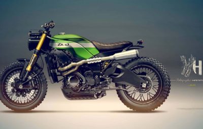 Une Ninja ZX-10R en version scrambler, par Holographic Hammer :: En bref