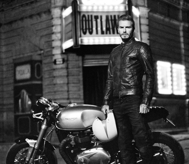 Beckham roule déjà pour les Triumph classiques 2016