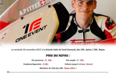 Le repas de soutien d&rsquo;Adrien Pittet, c&rsquo;est le 20 novembre! :: En bref