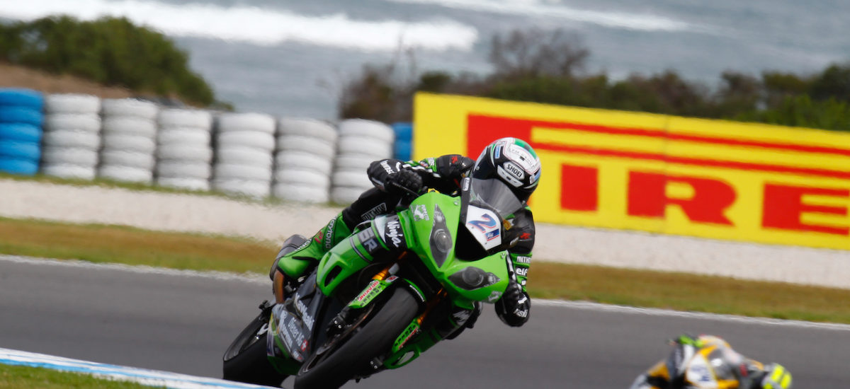 Le pilote suisse Randy Krummenacher en première ligne pour la course de Philip Island