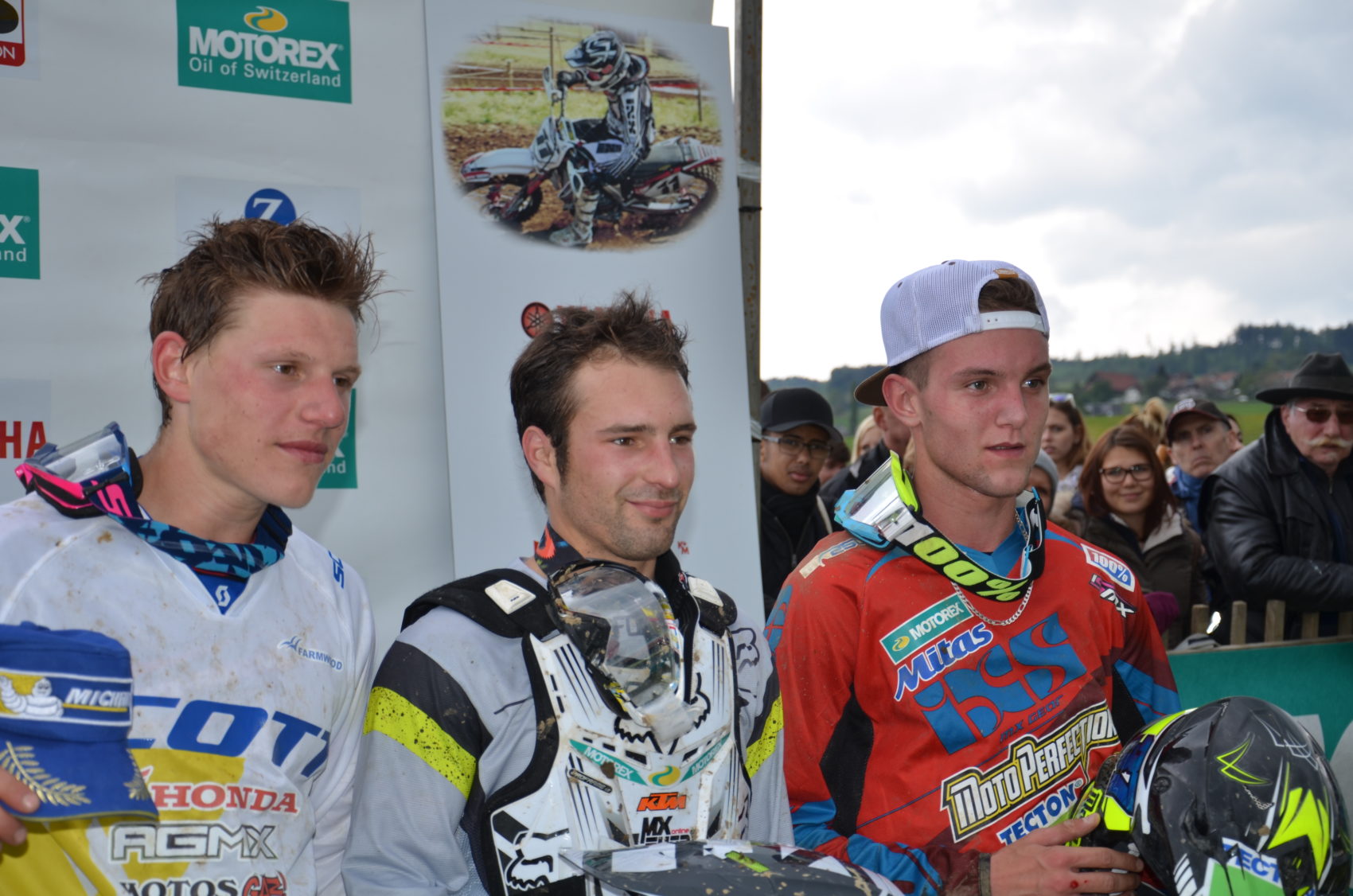 Podium MX 2 à Muri