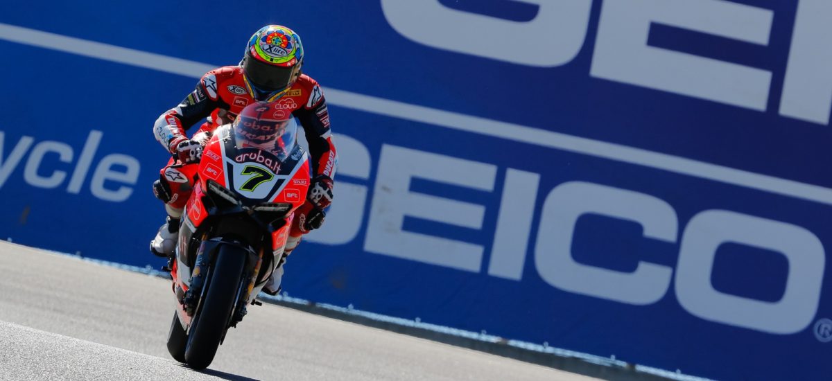 Chaz Davies (Ducati) en tête du premier jour à Laguna Seca