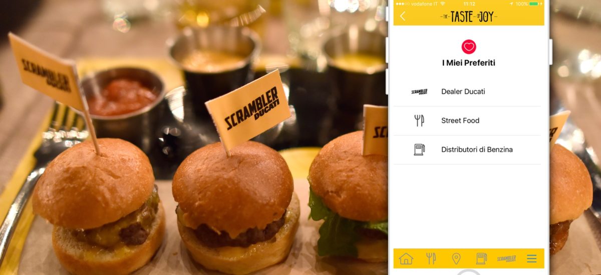 Voici l’App gourmande pour les motards en Italie, chez Ducati