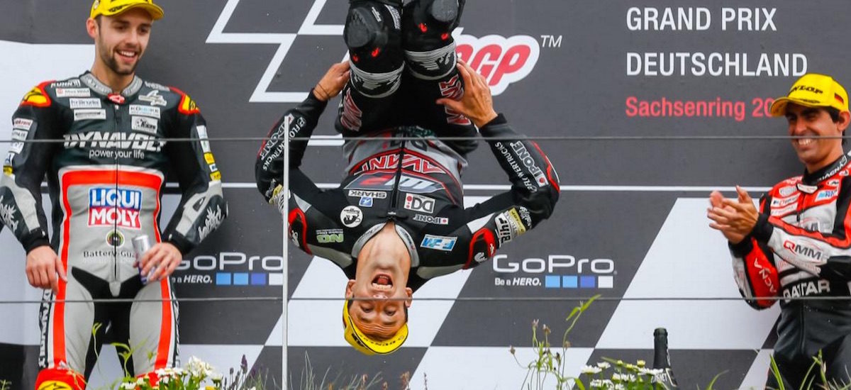 Zarco exécute un nouveau salto au Sachsenring, Lüthi à terre