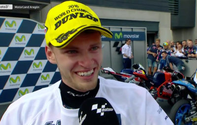 Brad Binder est champion du monde :: Aragon Moto3