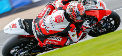 Nakagami en démonstration à Silverstone. Lüthi (4e) contient son retard sur Morbidelli (3e). :: British Grand Prix Moto2