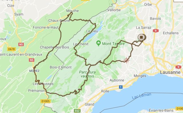 Parcours Le Marchairuz: petit col mais costaud, et retour par Saint-Cergue