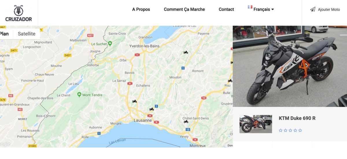 Voici cruizador.com, ou l’airbnb de la moto