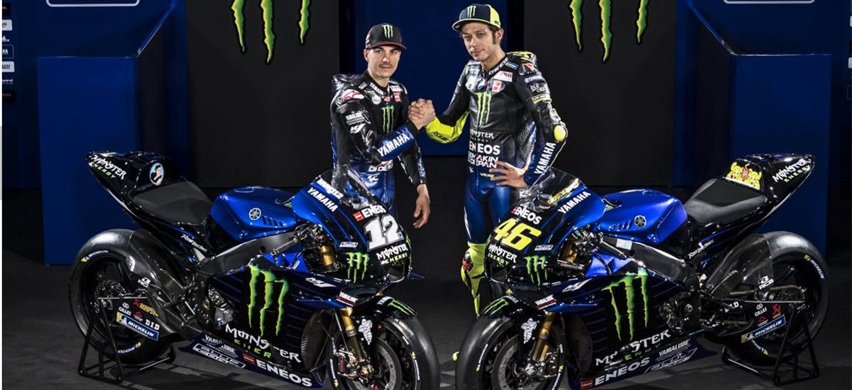 La « griffe » du Monster Energy Yamaha 2019 adopte le noir, le vert et un peu de bleu