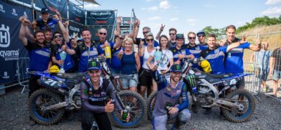 Le Suisse Arnaud Tonus et son coéquipier Gautier Paulin sur le podium à Teutschenthal :: MXGP/CM MX2 2019