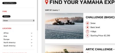 De nouvelles destinations sur le portail Yamaha pour 2020 :: Voyage et aventure