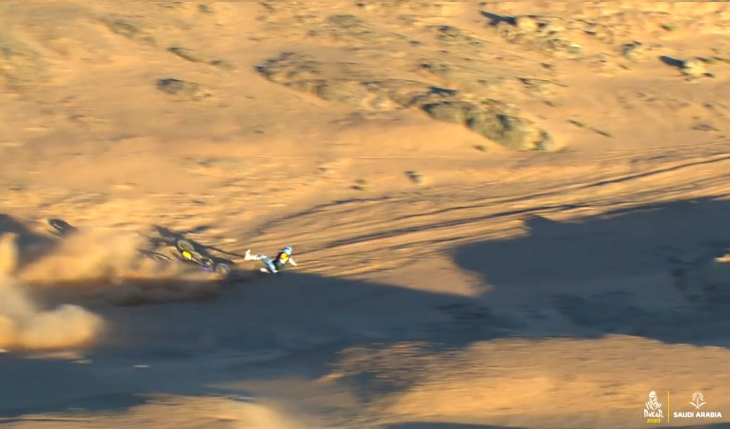 Chute Adrien Van Beveren Etape 3 Dakar 2020 Acumoto