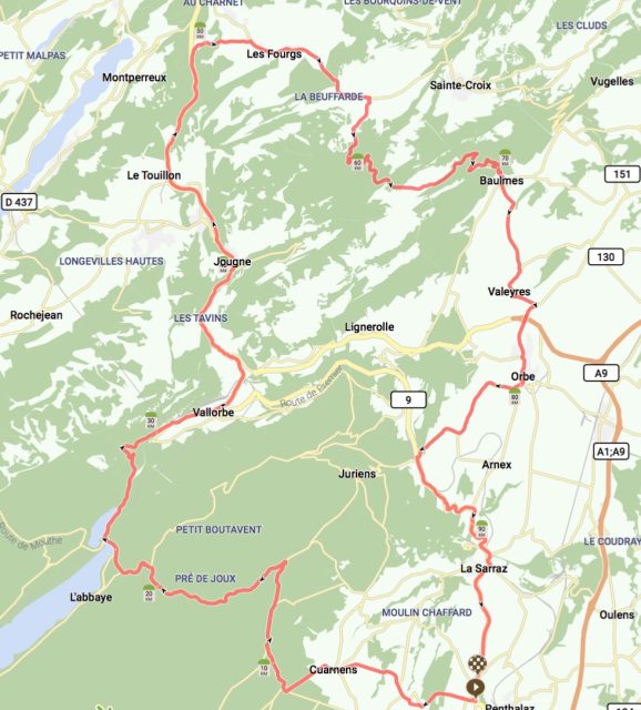 Parcours La vallée de Joux et le parc aux ours