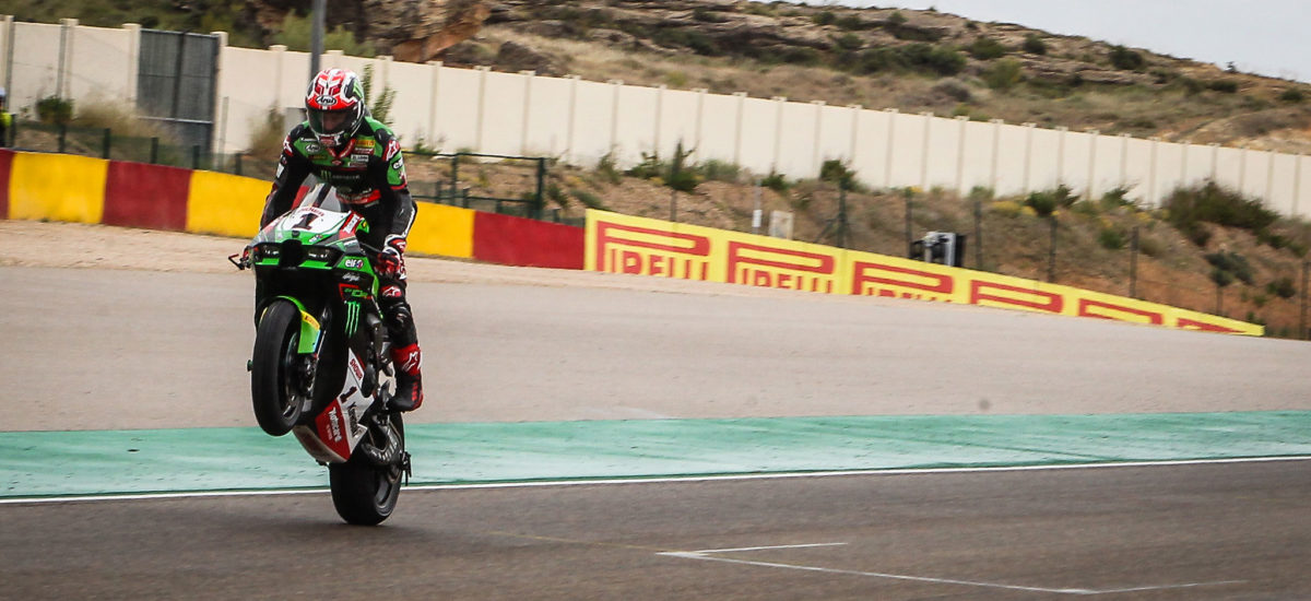 Superbike – doublé des verts à Aragon dans une course sprint humide