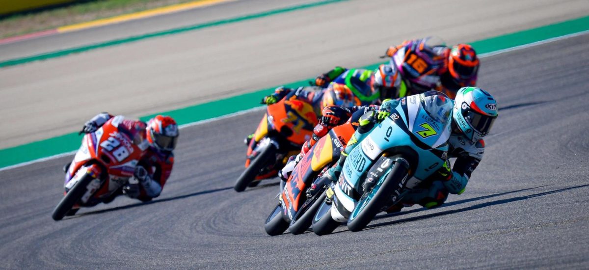 Moto 3 – Dennis Foggia devant Öncü et Sasaki à Aragon