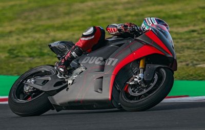 Le prototype Ducati électrique de MotoE fait ses premiers tours de piste :: Actu, Test motos