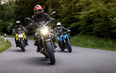 Comparo 35 kW – Les nouvelles Honda Hornet et Suzuki GSX-8S se mesurent à la référence, la Yamaha MT-07 :: Permis A limité