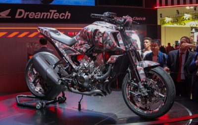Honda présente un prtotype de moto avec un moteur V3 compressé :: Concept futur